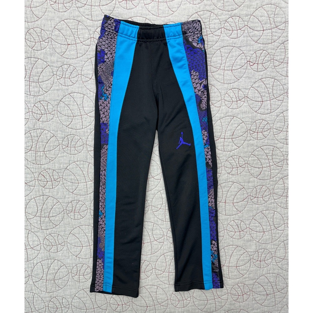 Jordan Pants Black Dri-FIT Geometric Graphic / Boy's Small